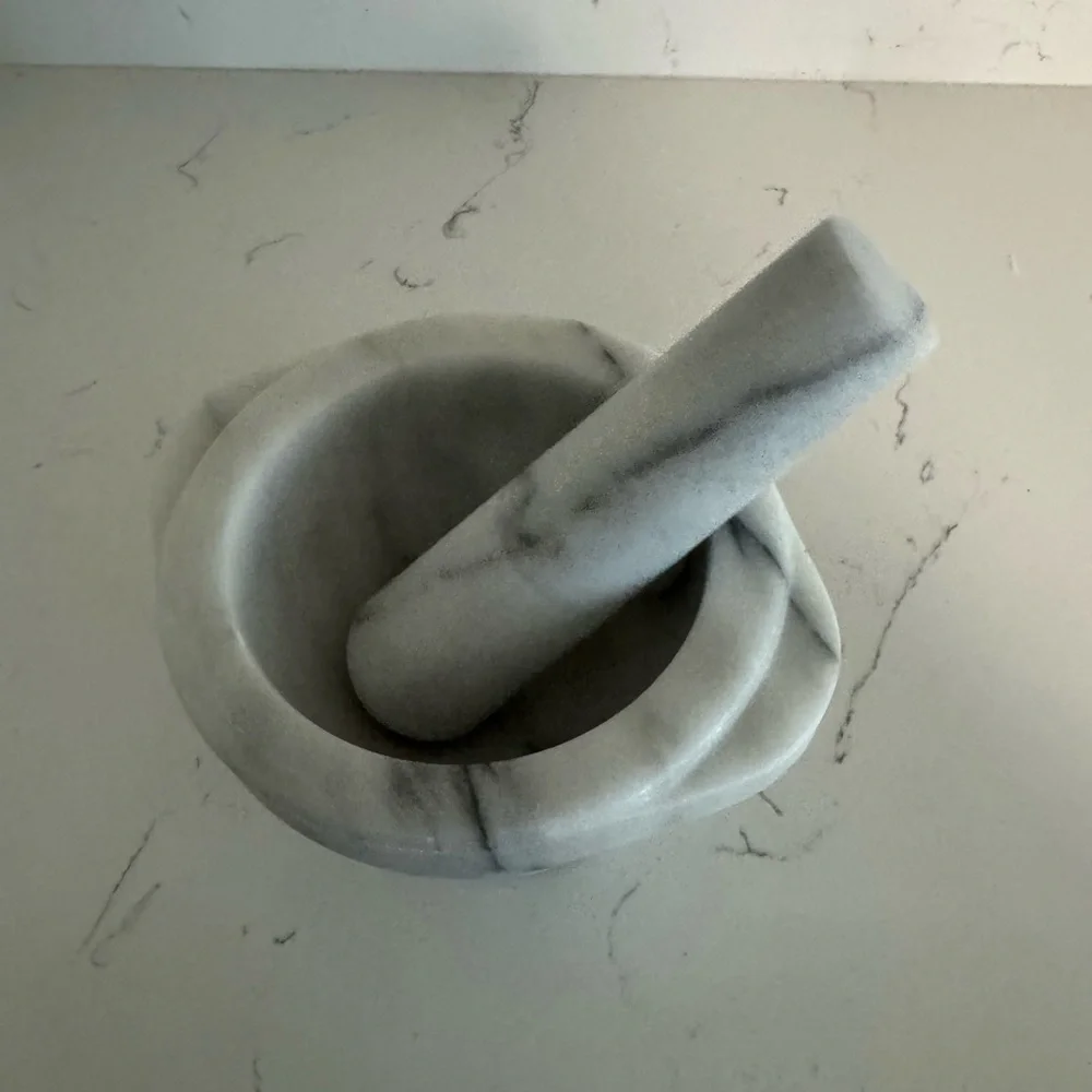 Marble Mortar and Pestle Set